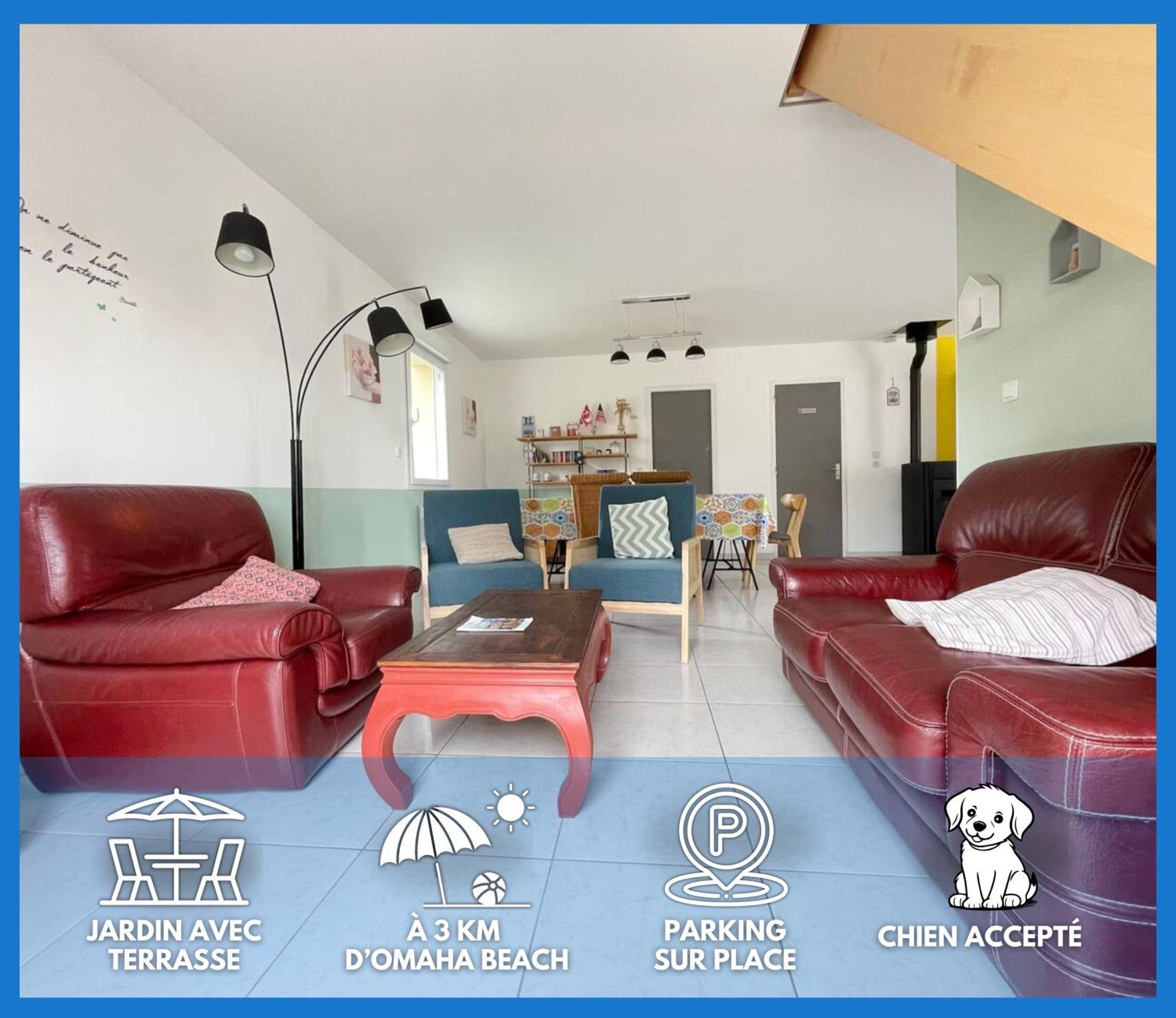 Sweet Omaha Belle Maison Recente Lumineuse Et Cosy Bien Equipee Jardin Clos 15 Mn A Pied Plage Omaha Beach Et Proche De Bayeux & Port En Bessin แซ็งต์-โลร็อง-ซูร์-แมร์ ภายนอก รูปภาพ